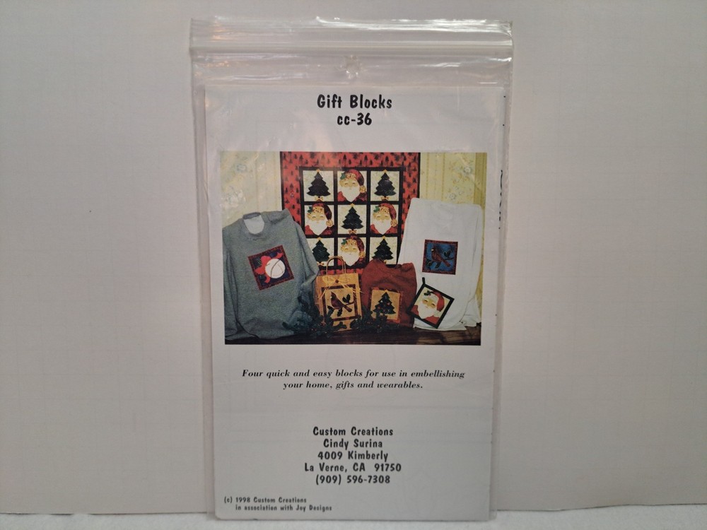 Custom Creations Applique Pattern - Gift Blocks #CC-36 - Uncut