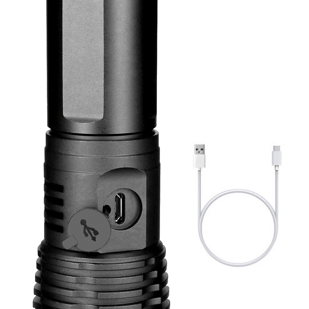 Super-Bright 90000LM LED Tactical Flashlight With Rechargeable Battery