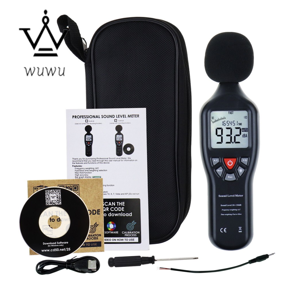 New Handheld Sound Level Meter Data Logging Function Backlit Display Datalogger