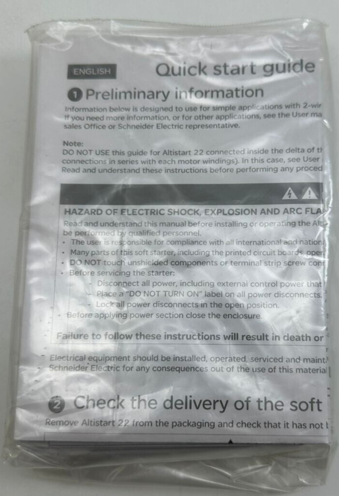 SCHNEIDER ELECTRIC SOFT STARTER ATS22D17Q