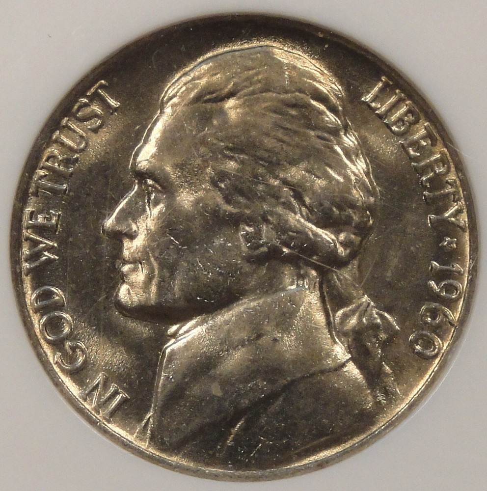 1960 Jefferson Nickel NGC Certified MS65
