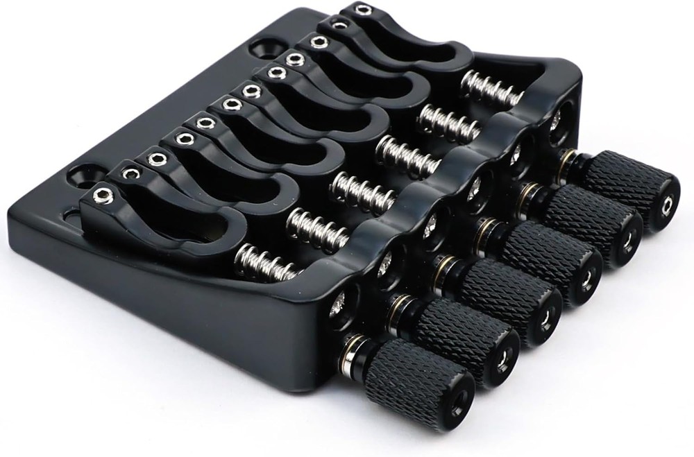 6 String Guitar Zinc Alloy Headless Fixed Bridge Knobs Matte Black Tremolo Syste