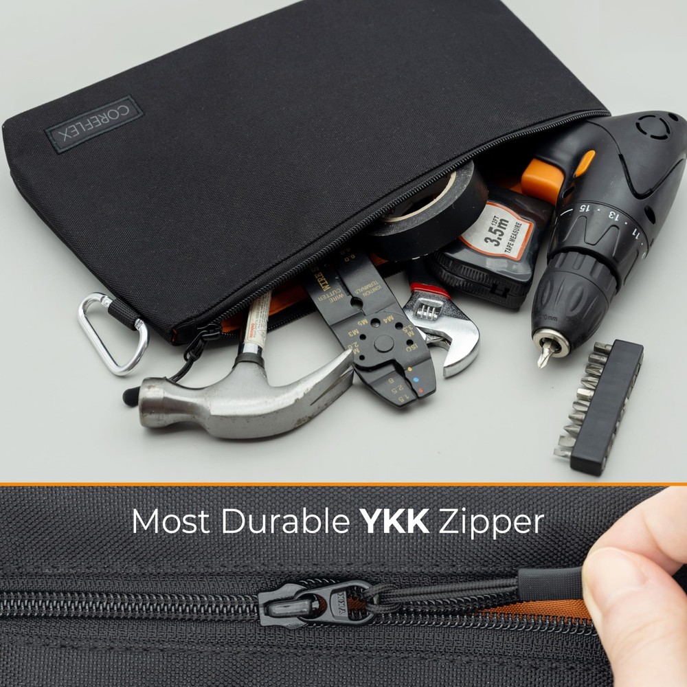 COREFLEX Premium Tool Pouch Zipper Bag, Small Tool Bag, Multipurpose Storage ...