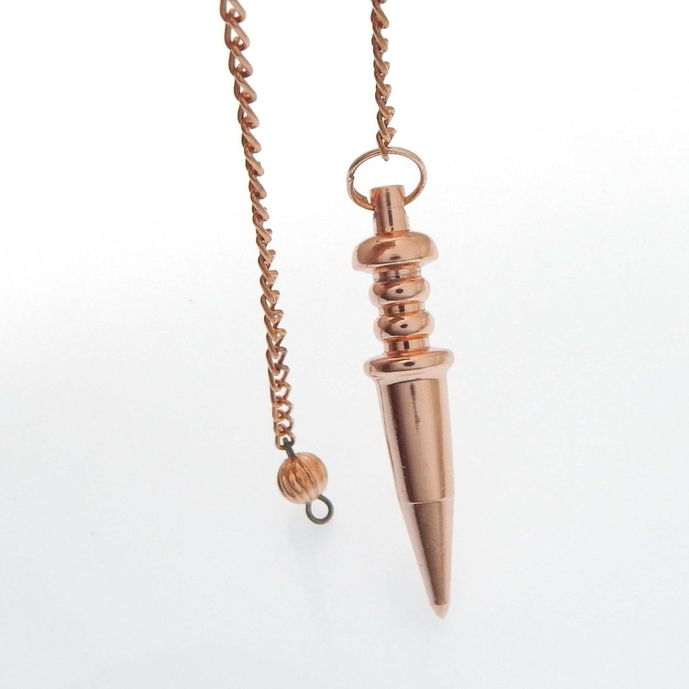 Copper Metal Light Weight Solid Cone Point Pendulum Healing Dowsing Reiki Pendul