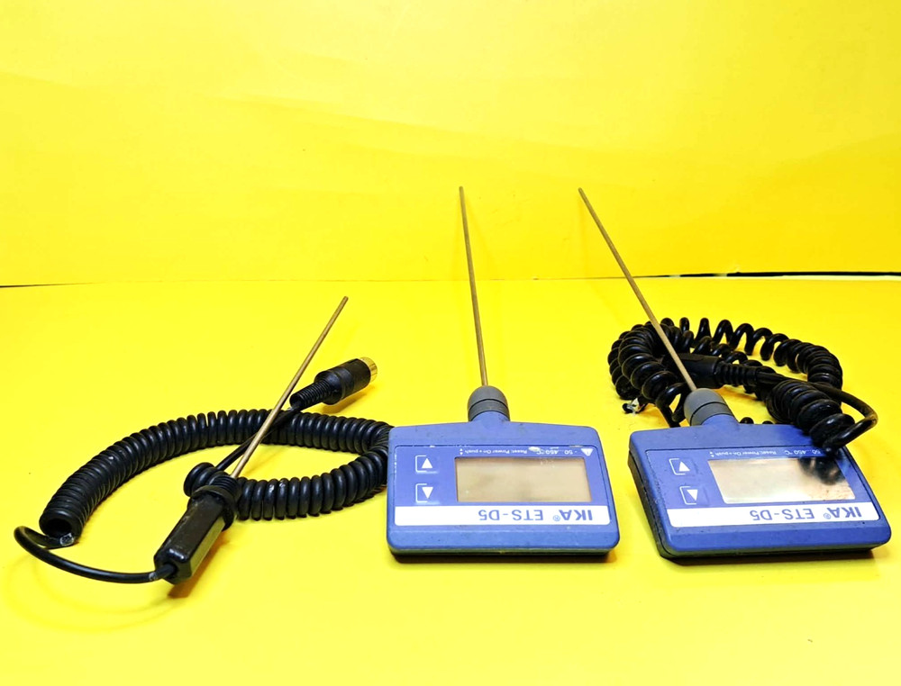⚡UNTESTED-WIRES CUT⚡LOT 2x IKA ETS-D5 ELECTRONIC CONTACT THERMOMETER CONTROLLER⚡
