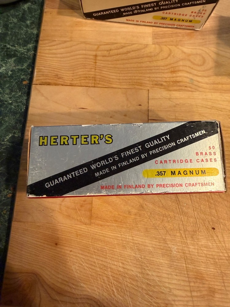 Herter's vintage empty .357 Magnum box