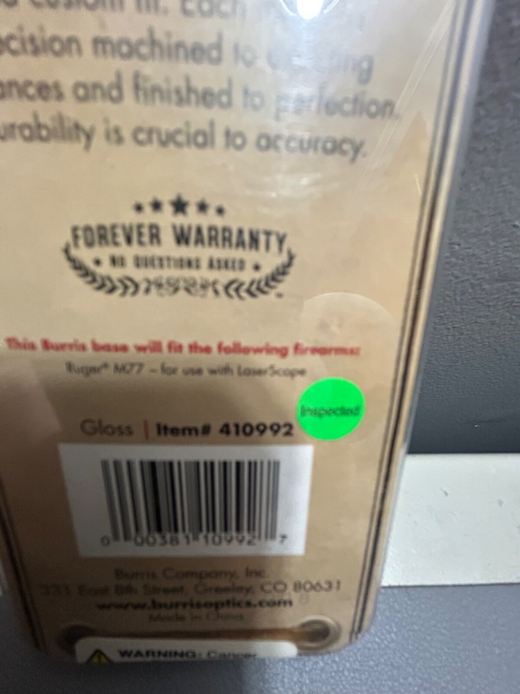 Burris Base Adapter Ruger M77 #410992