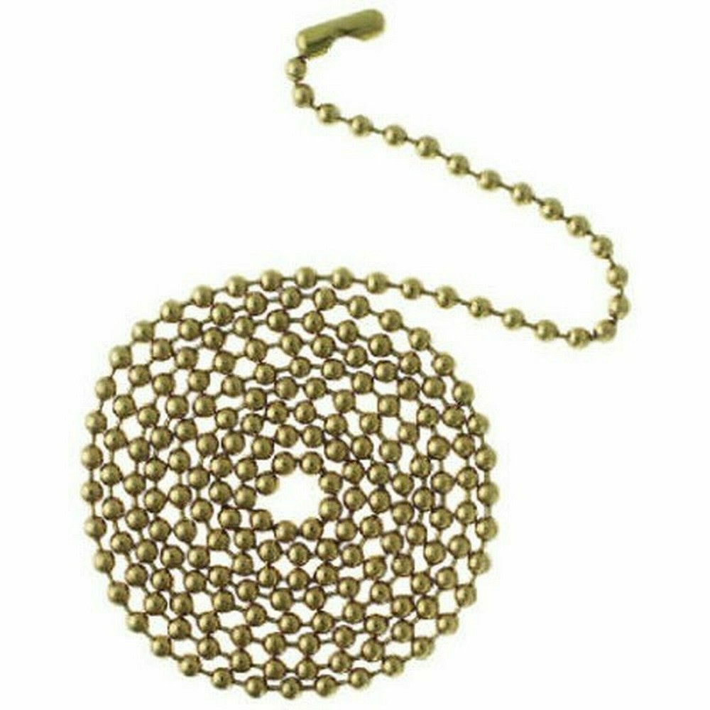 Westinghouse 77012, 12" Brass Beaded Chain with Connector Solid Brass, FS