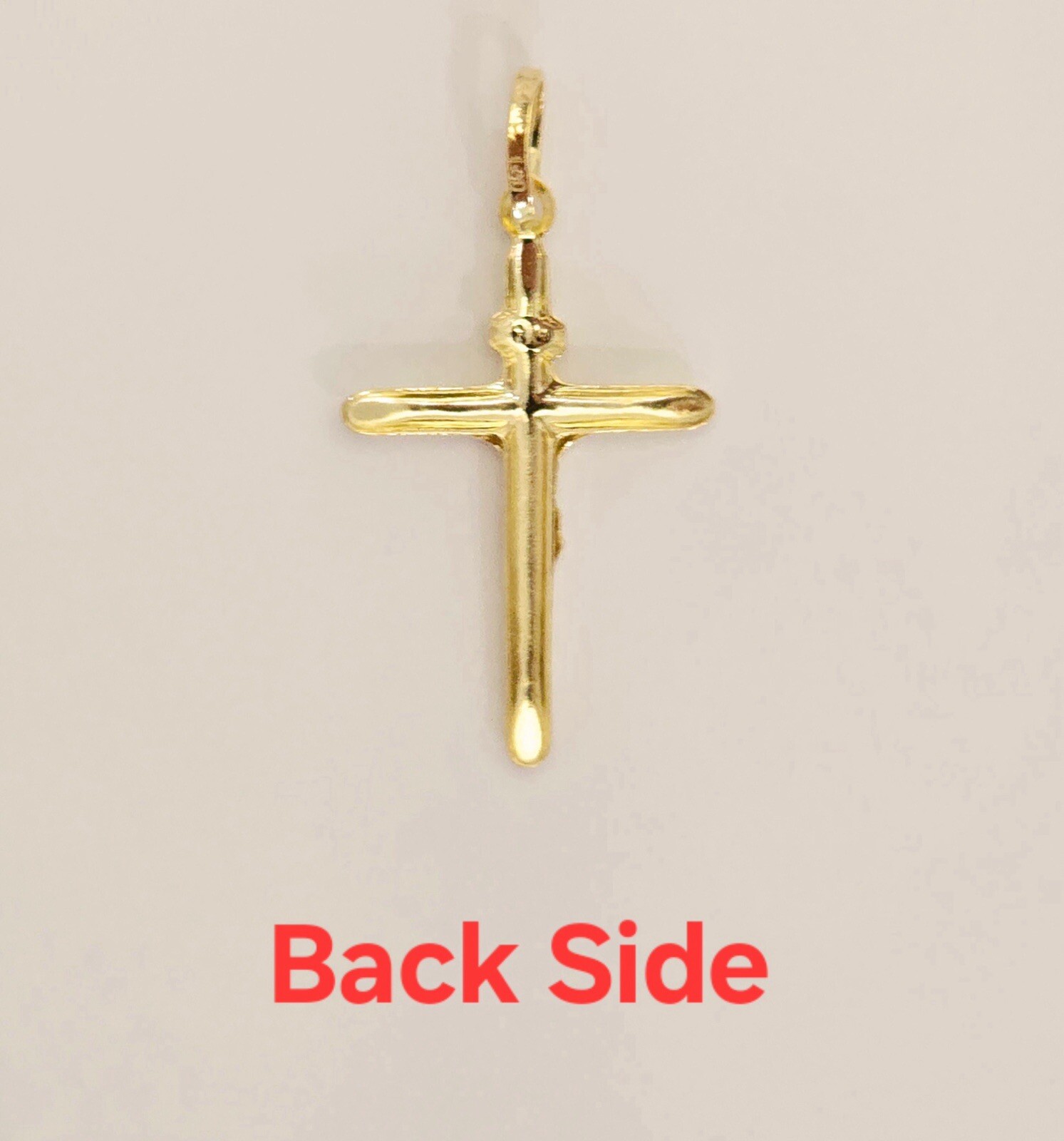 14k Solid Yellow Gold Crucifix Religious Cross INRI Pendant Necklace 18x26 mm