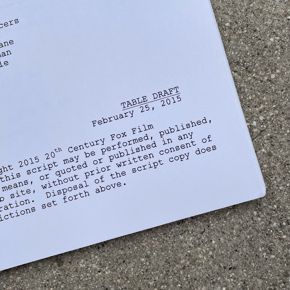 American Dad 2015 Original Production Used Table Draft Script Billy Jesusworth
