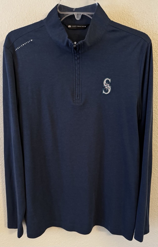 Travis Mathew Seattle Mariners Time To Tailgate Quarter Zip Medium