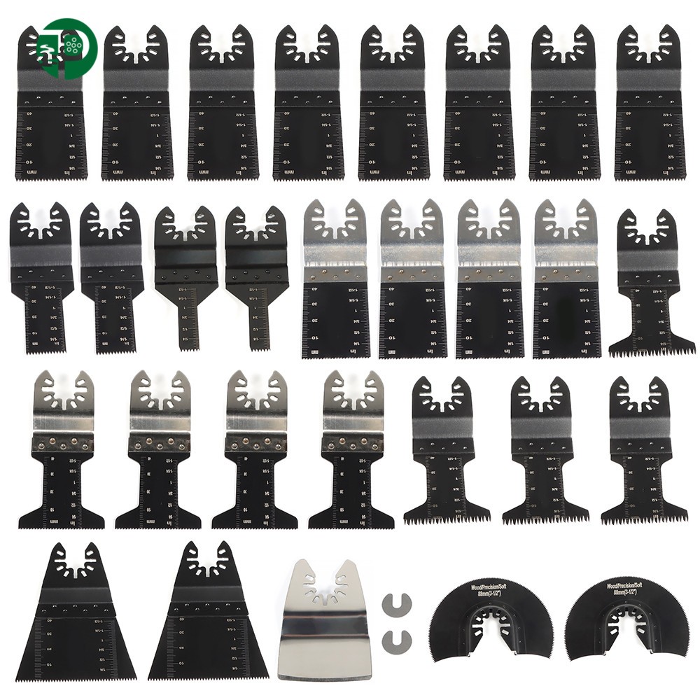 31PCS Multitool Universal Quick Release Oscillating Saw Blades Accessories Kit