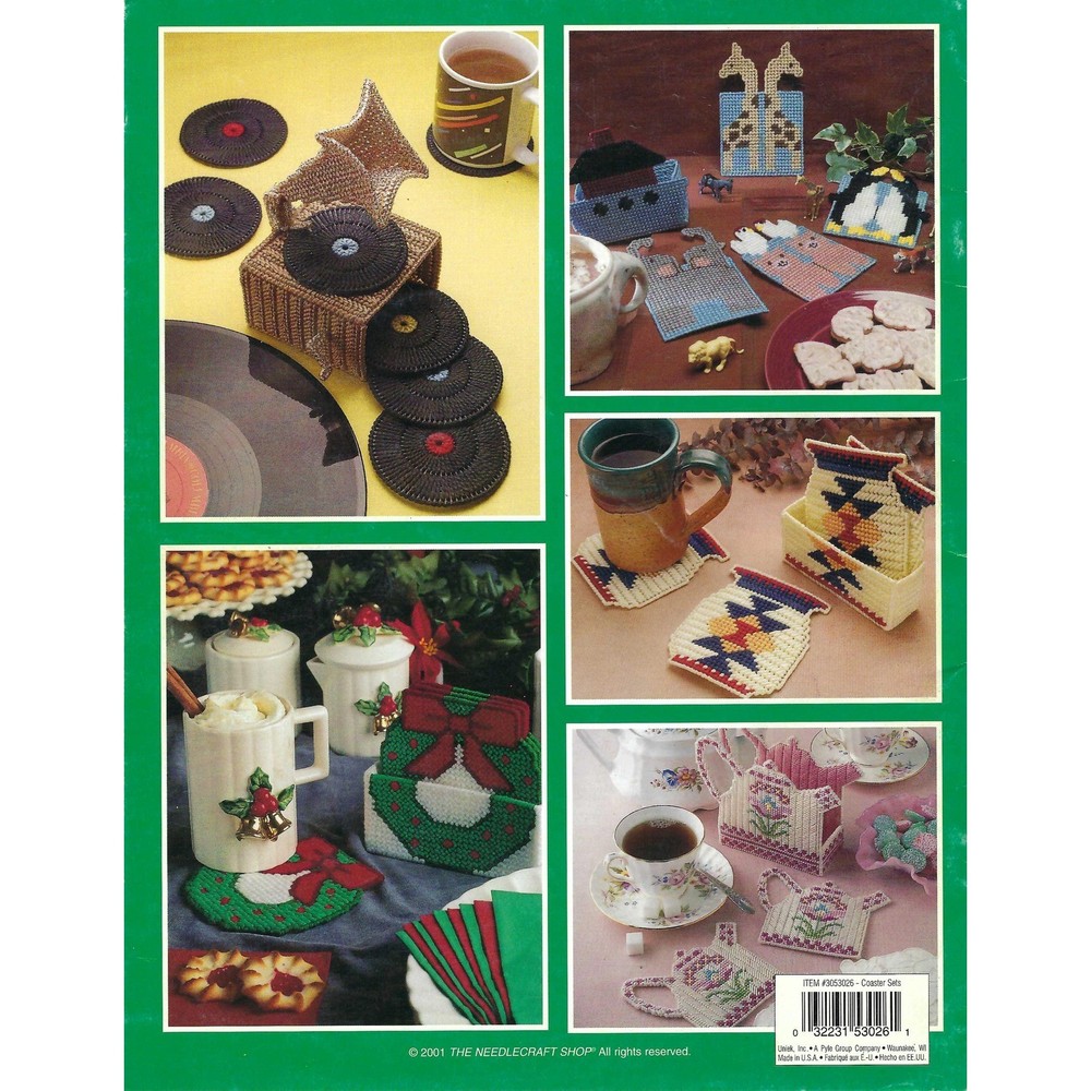 Coasters Sets Plastic Canvas Pattern Book Quick Count Needlecraft Shop #3053026