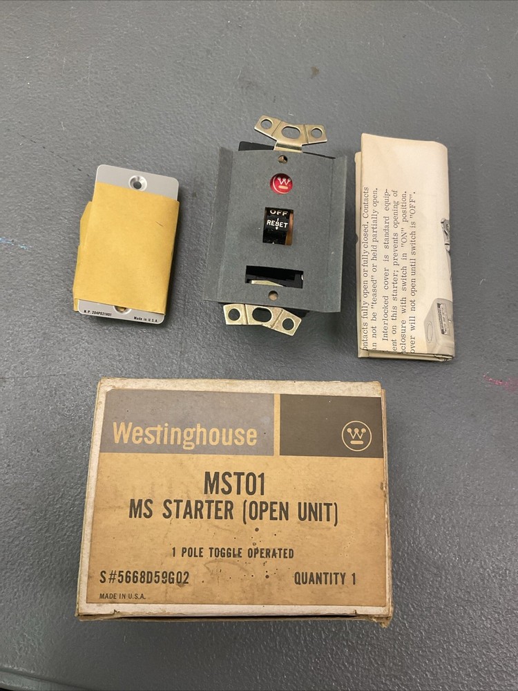 Westinghouse MST01 MS Single Phase Starter- ECS