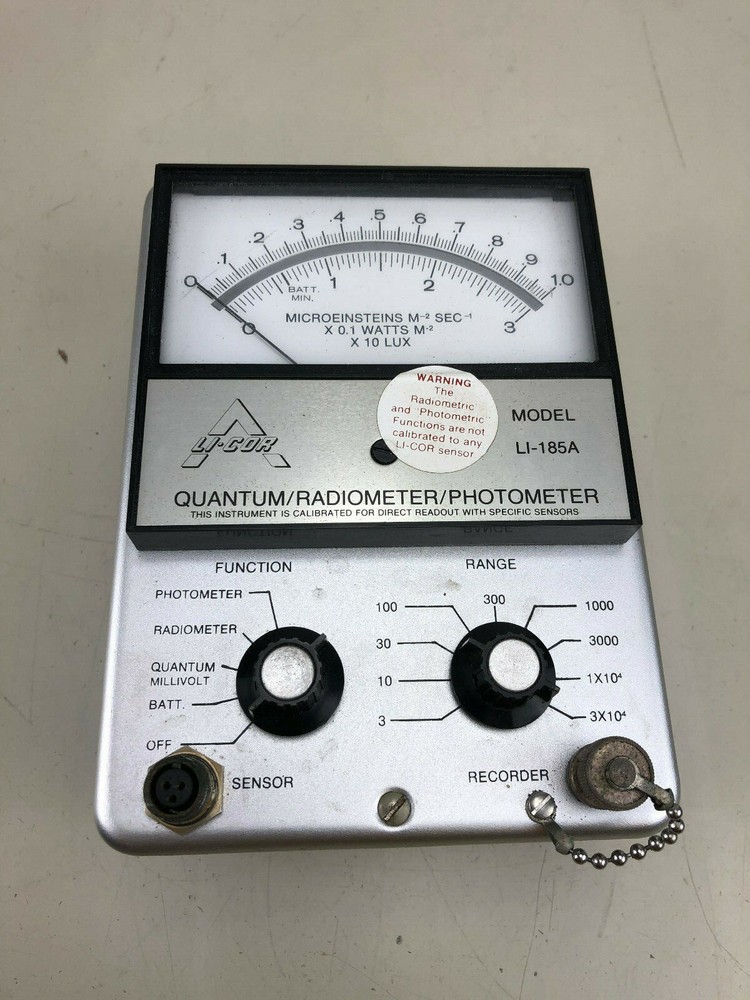 LI-COR LI-185A Quantum/Radiometer/Photometer  light meter
