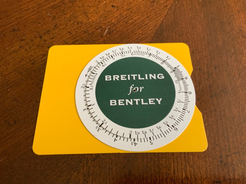 Breitling For Bentley Slide rule instruction book