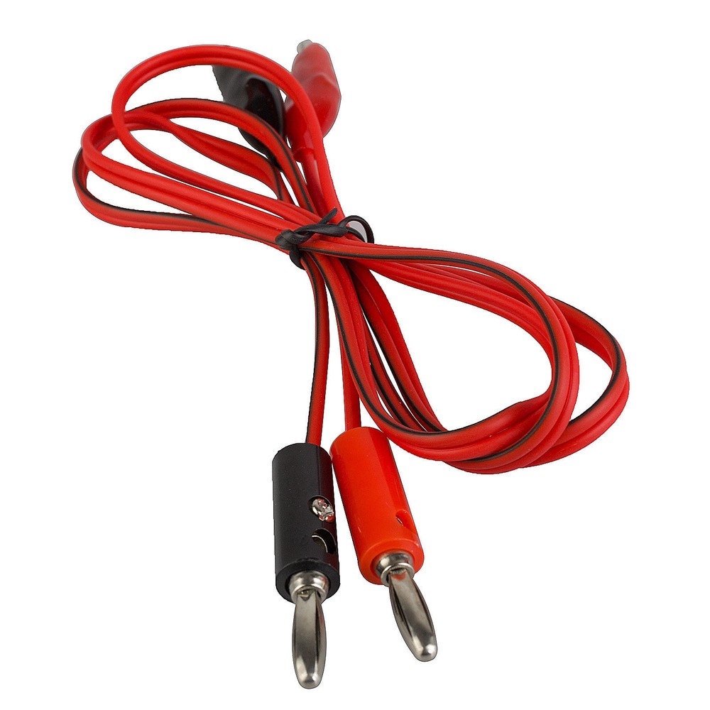 Banana Plug to Alligator Clip Cable Multi Meter Voltage Probe Testing Wire 3ft