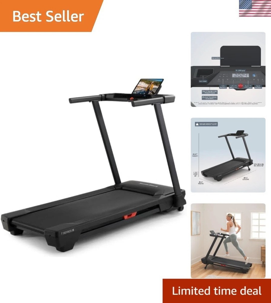 T Series 5 Treadmill - Compact, 10 MPH Speed, Personalized Coaching, Easy Setup