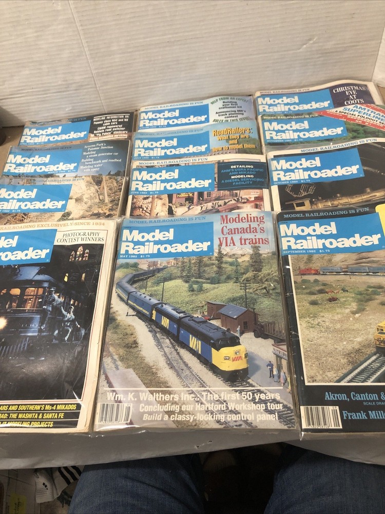 1982 MODEL RAILROADER MAGAZINE (12) ISSUES COMPLETE YEAR VTG Wrapped Separately