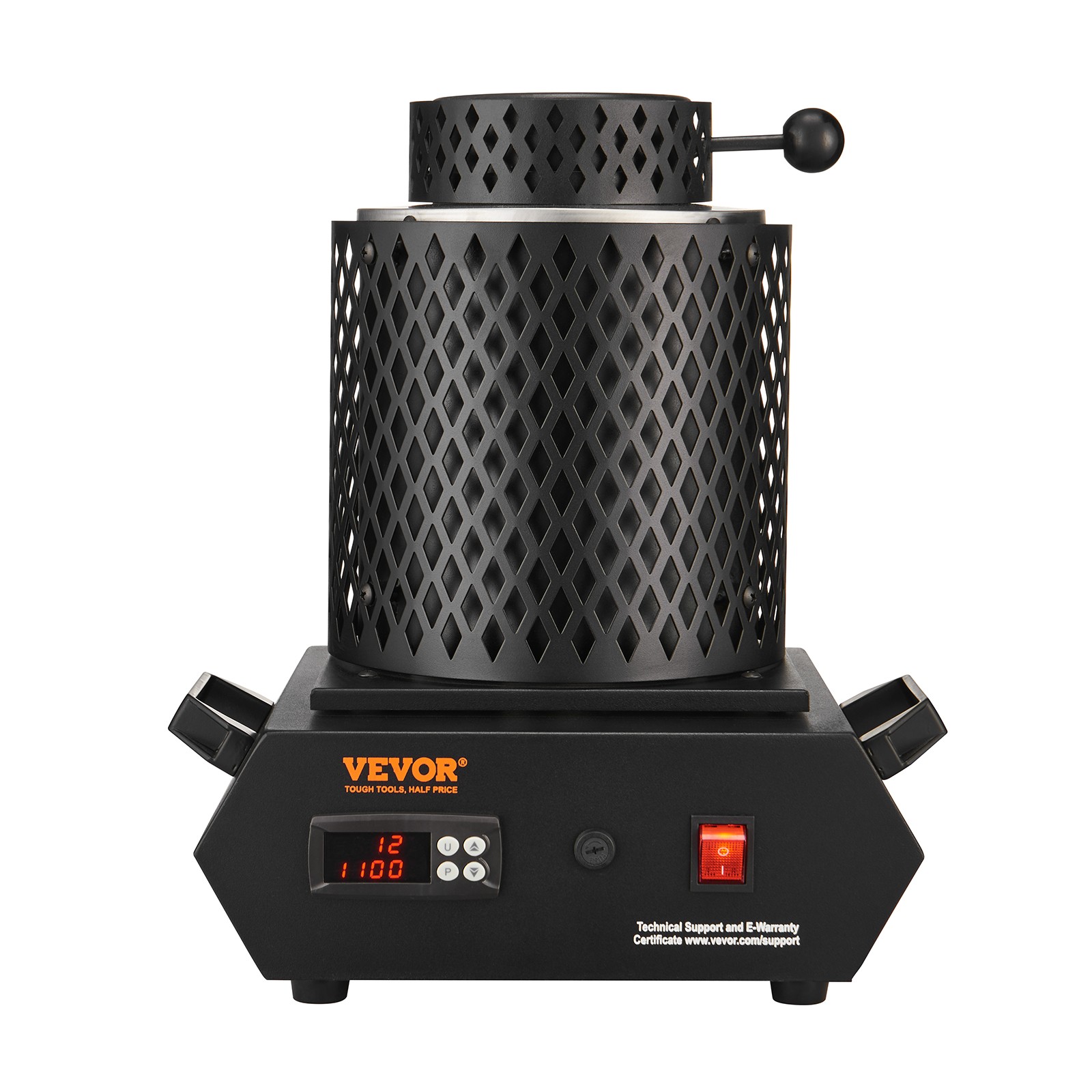 VEVOR Gold Melting Furnace 1350W Electric Digital Smelting Furnace 2 Crucibles