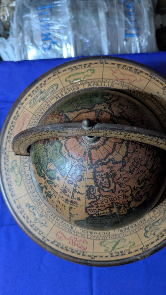 Celestial Globe Desk/Tabletop Rotating Zodiac Signs Brown Multicolor