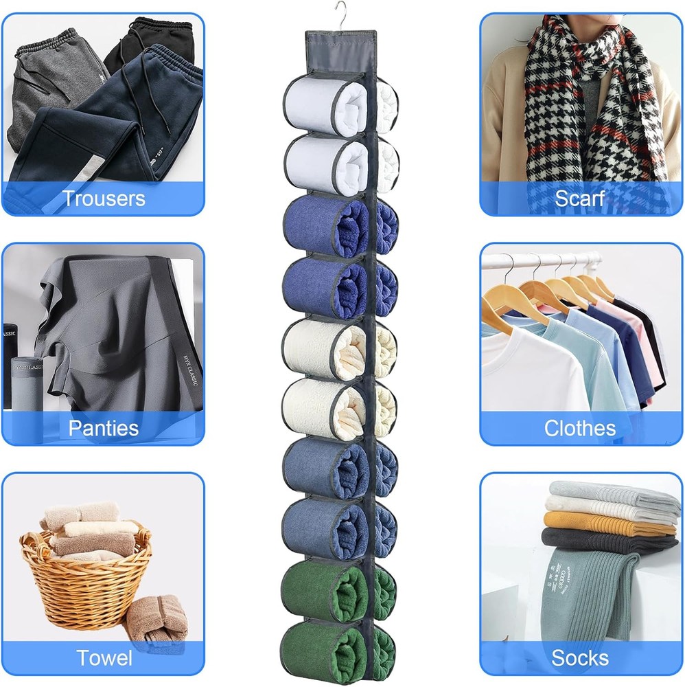 Hanging Legging Organizer, Storage 1pack-grey