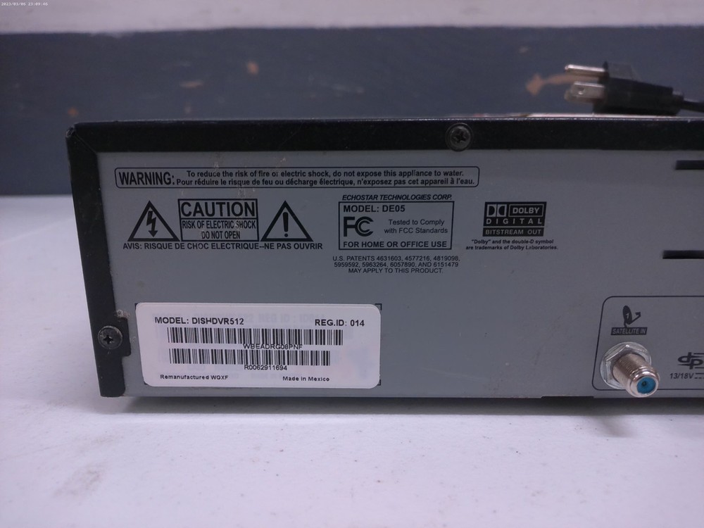 Dish Network DVR 512 Satellite Receiver - Tested, Working, No Remote