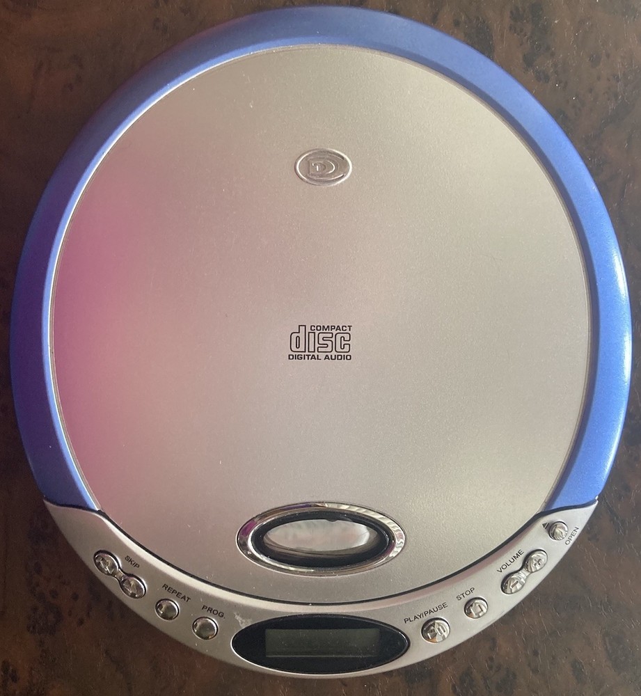 Durabrand WORKING Programmable CD Player Blue-Silver with 10 CD Carrying Case