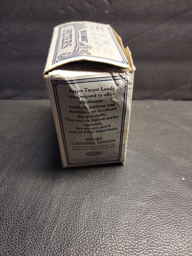 Vintage Peters TARGET Loades 20 Gauge Shot Shells EMPTY BOX ONLY