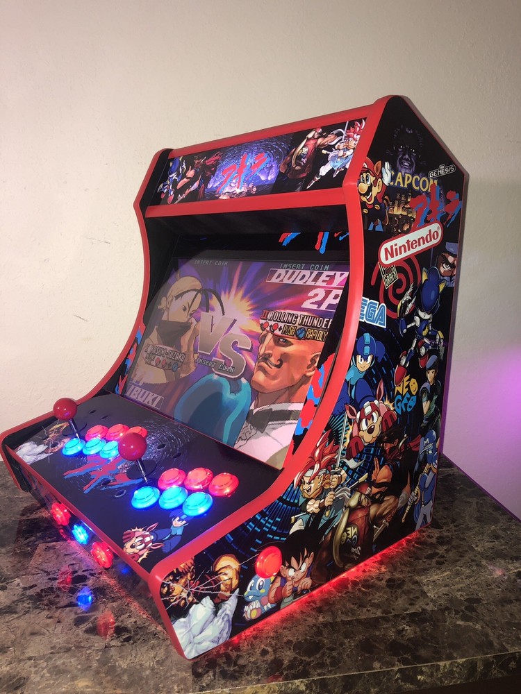 FULLY LOADED Multicade Tabletop Bartop Arcade Cabinet Raspberry pi build