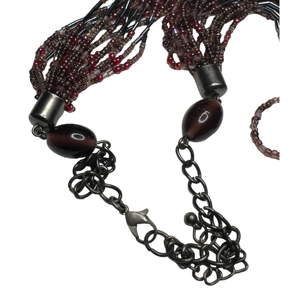 Vintage Multi Strand Layered Beaded Layered Necklace