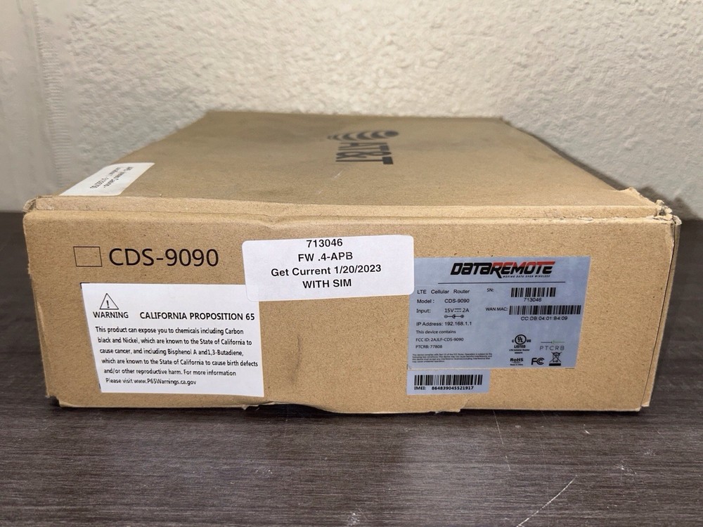 DataRemote CDS-9090 Advanced Wireless LTE Cellular Router #D645