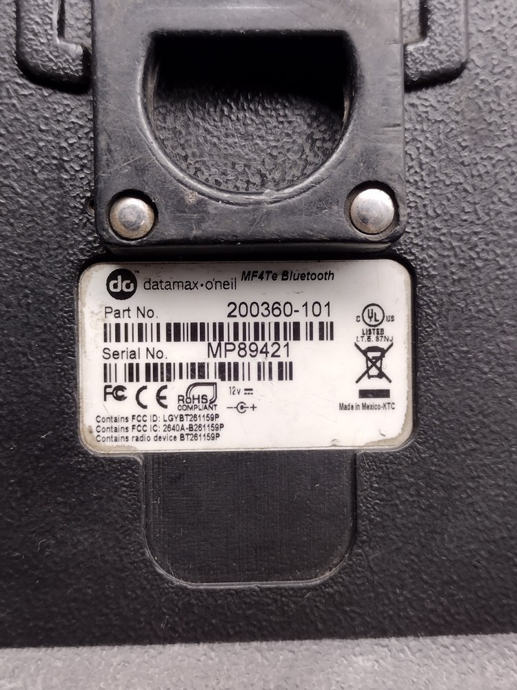 DataMax O'Neil MicroFlash 4te Bluetooth Portable Thermal Printer w/PwrCrd - USED