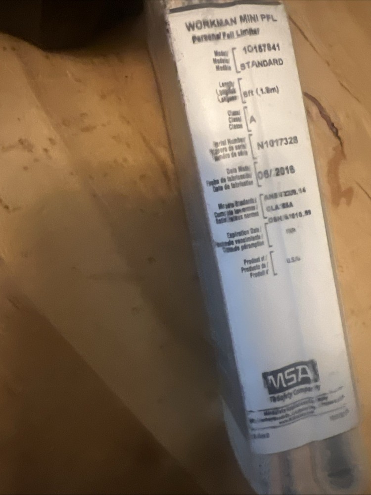 MSA Workman 10157841Mini 6' Pfl Single Leg 36C Snaphook