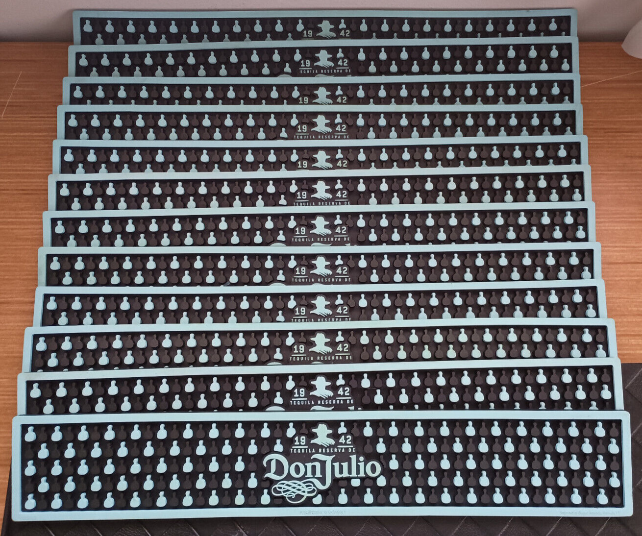 1 Don Julio 1942 Tequila Bar Rail Spill Mat 21"x3.5" Rubber Good Condition
