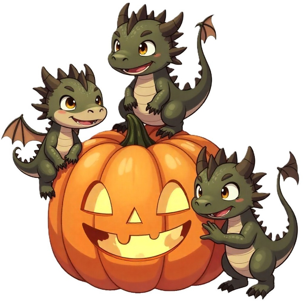 30 Custom Dragons Halloween Playtime Personalized Address Labels