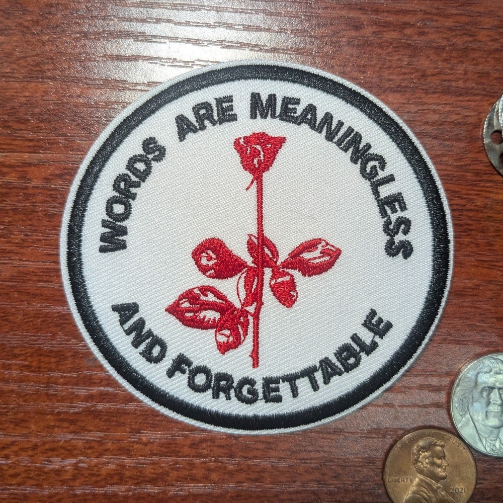 Depeche Mode Patch Violator Rose Goth Synthpop Darkwave Embroidered Iron On 3