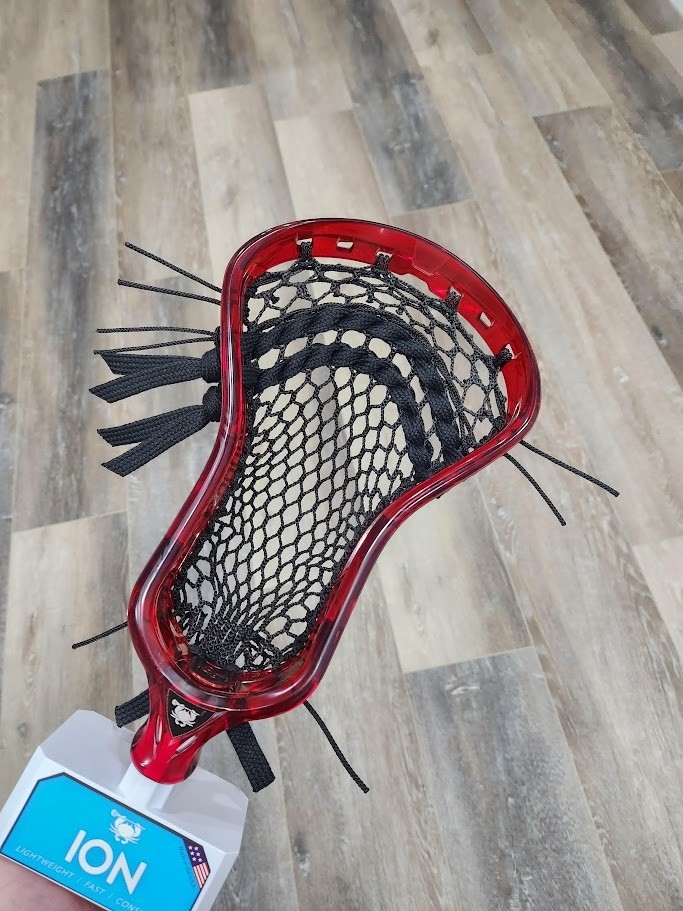 Attack Pocket: New ECD ION Ruby Red Mid Low Pocket Lacrosse Head LAX HERO 4.0