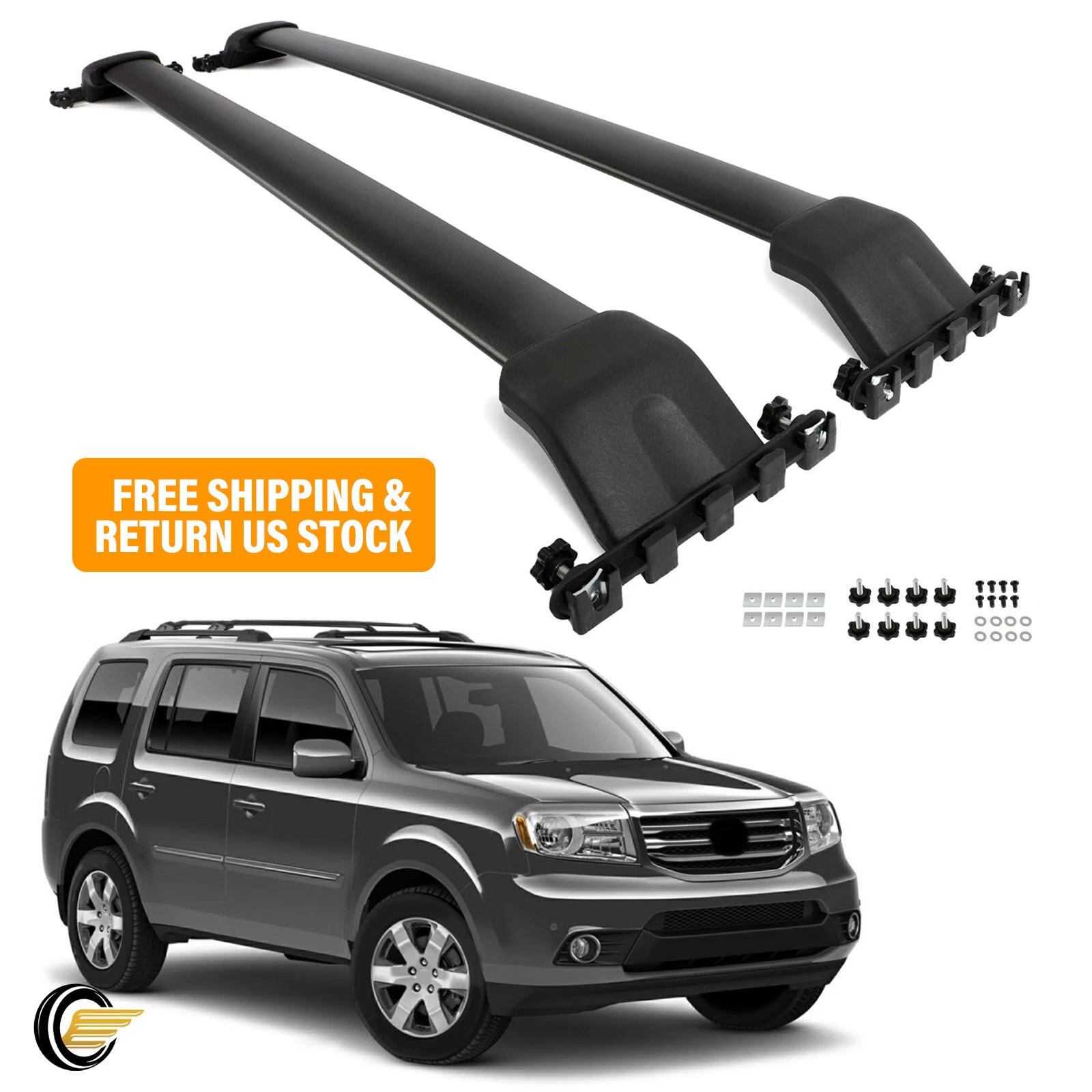 220lbs Roof Rack Cross Bars Luggage Cargo Carrier  For Honda Pilot 2009-2015