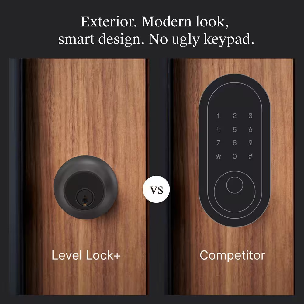 Lock plus (Matter) Matte Black Matter-Over-Thread Smart Lock Single Cylinder Dea