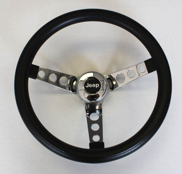 Classic Grant Black Steering Wheel 13 1/2" For 76-95 Jeep CJ5 CJ7 YJ Cherokee