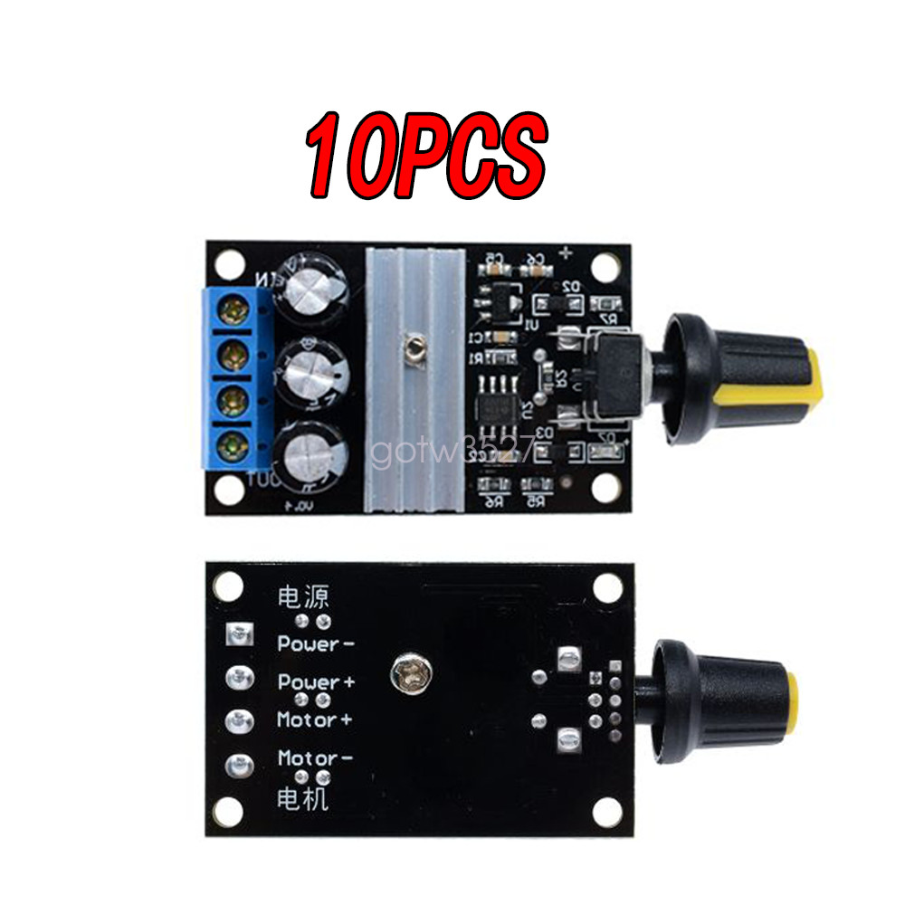 10 Pieces PWM DC 3A 6V 12V 24V 28V Motor Speed Control Switch Controller