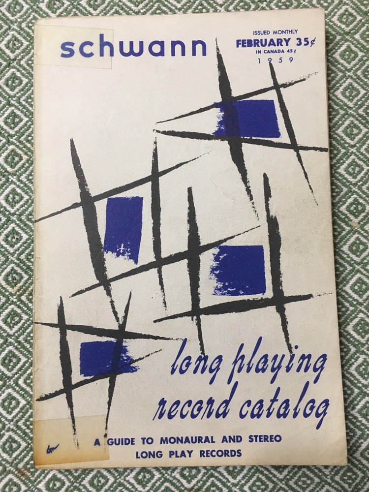 Schwann Long Playing Record Catalog. May, 1960 issue