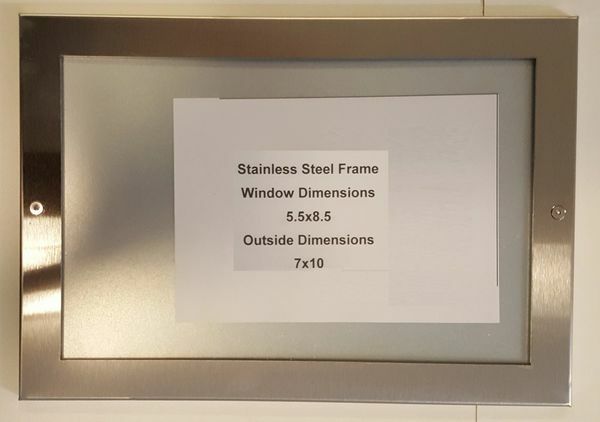 Elevator certificate frame 8.5" x 5.5" stainless Steel -REF24-1027