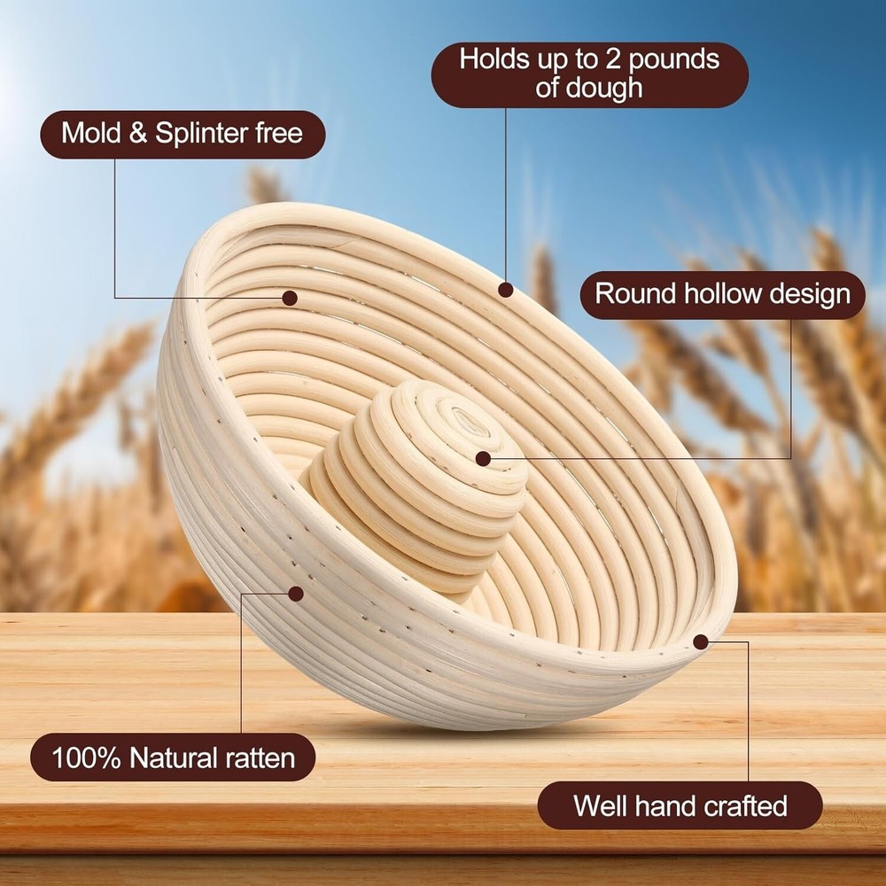 Bread Proofing Basket Banneton Natural cane bread baking and fermentation basket