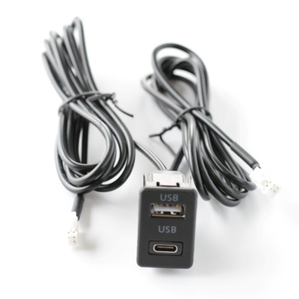 Quick Installation Car USB and TYPE C Panel Interface Extension Adapter