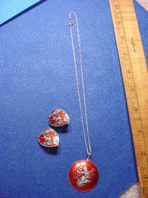 STERLING SILVER NECKLACE AND EARRING SET!!!!  #1009