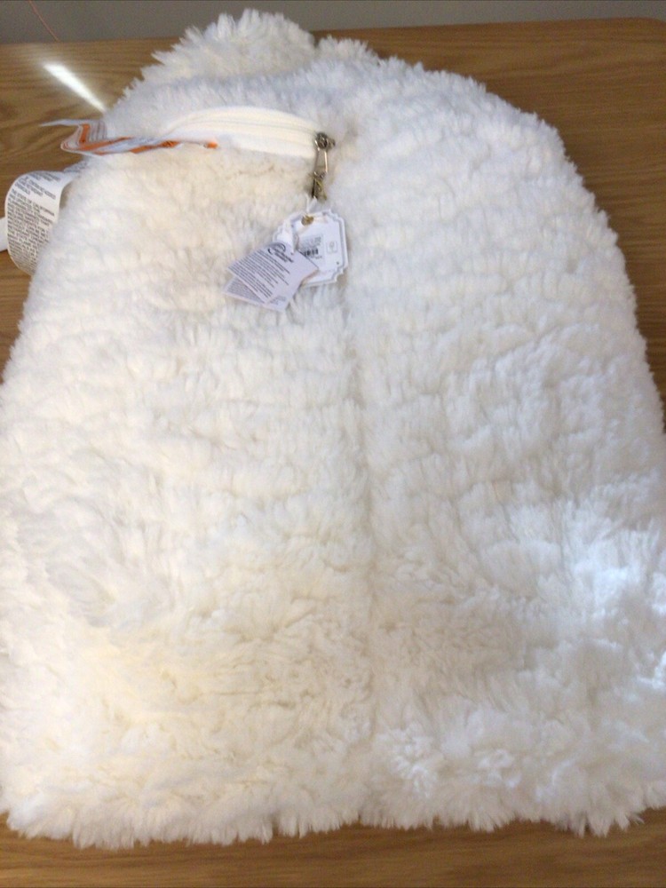 Pottery Barn Teen Cloud Fur Bean Bag Chair Slipcover Ivory Large 41 “ Super Soft