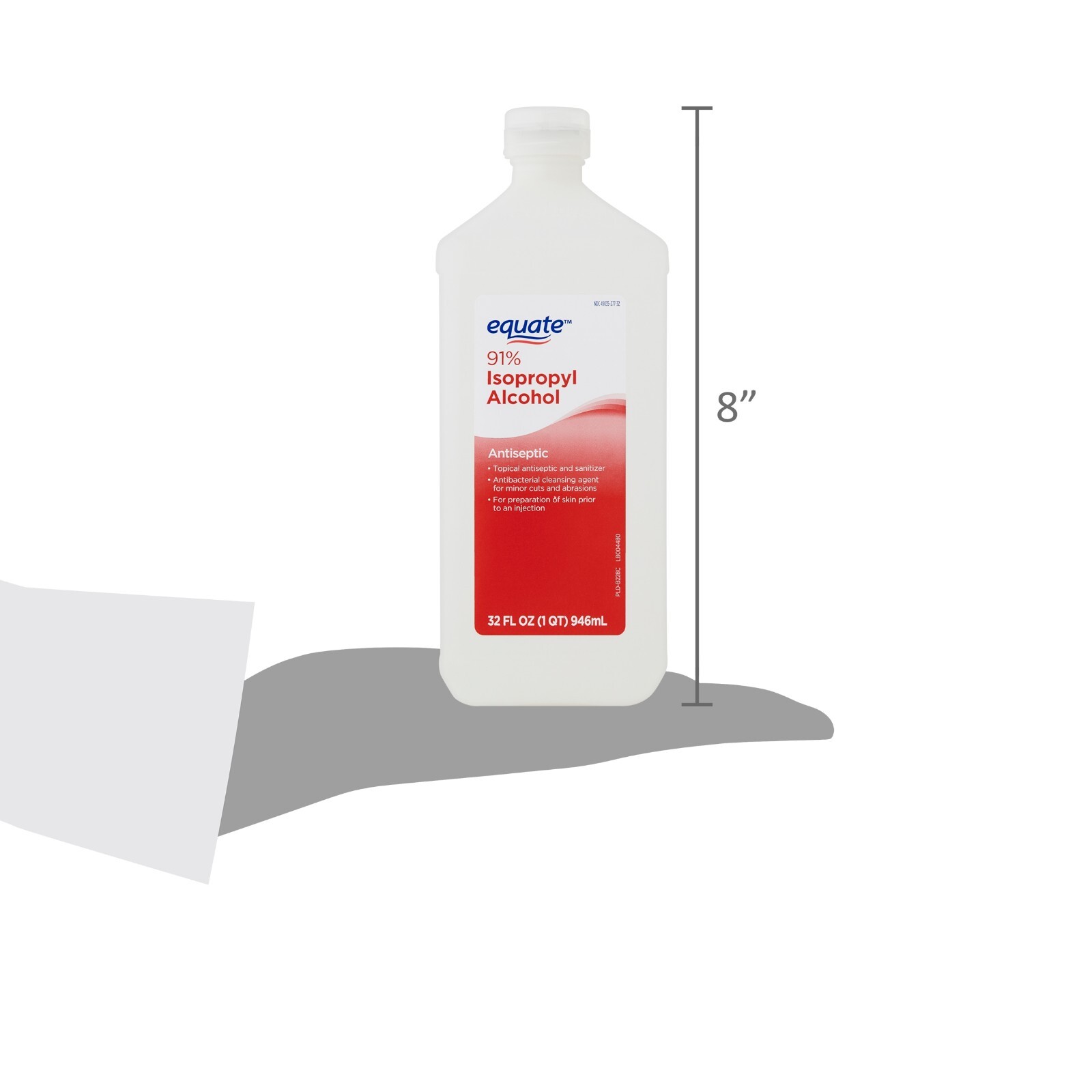 Equate 91% Isopropyl Alcohol Antiseptic Liquid, Resealable, 6 PACK, 6 x 32 fl oz