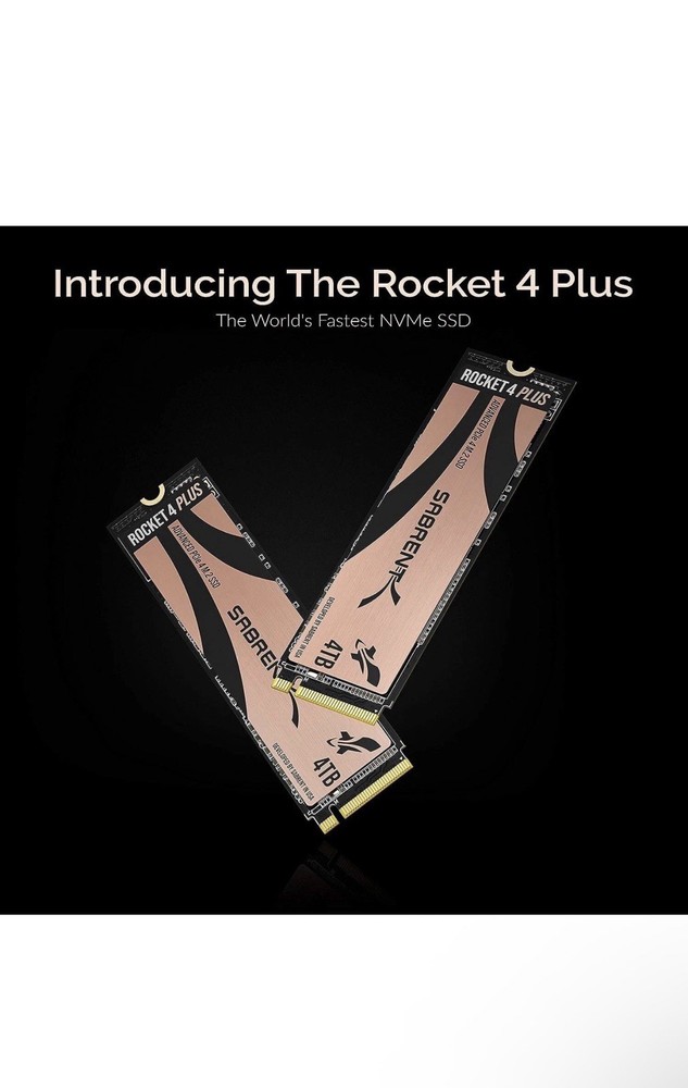Sabrent Rocket 4 Plus 4TB,Internal,M.2 (SB-RKT4P-4TB) Solid State Drive